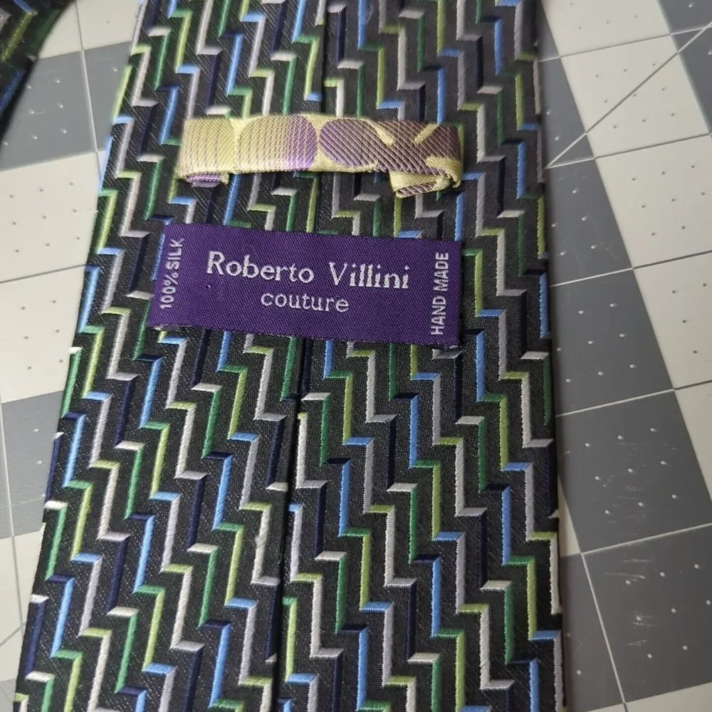 Roberto Villini Couture‎ Handmade Silk Tie Made In Korea